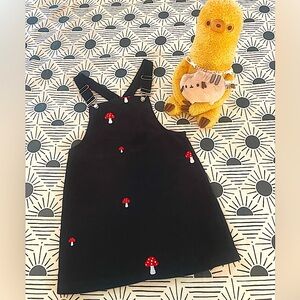 Cute Cottagecore Inspired Girl’s Corduroy w/Mushrooms Overall Dress (Sz.11/12)